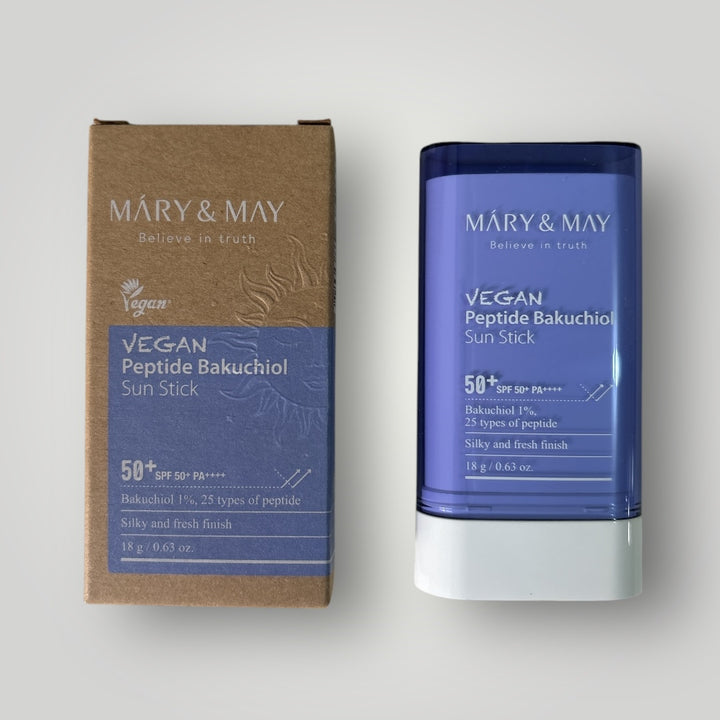 Mary & May - Vegan Peptide Bakuchiol Sunstick 18g / Protector solar en barra