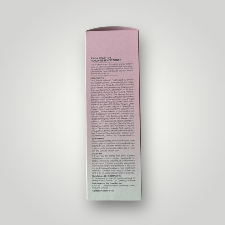 ANUA - Peach 77 Niacin Essence Toner 250ml